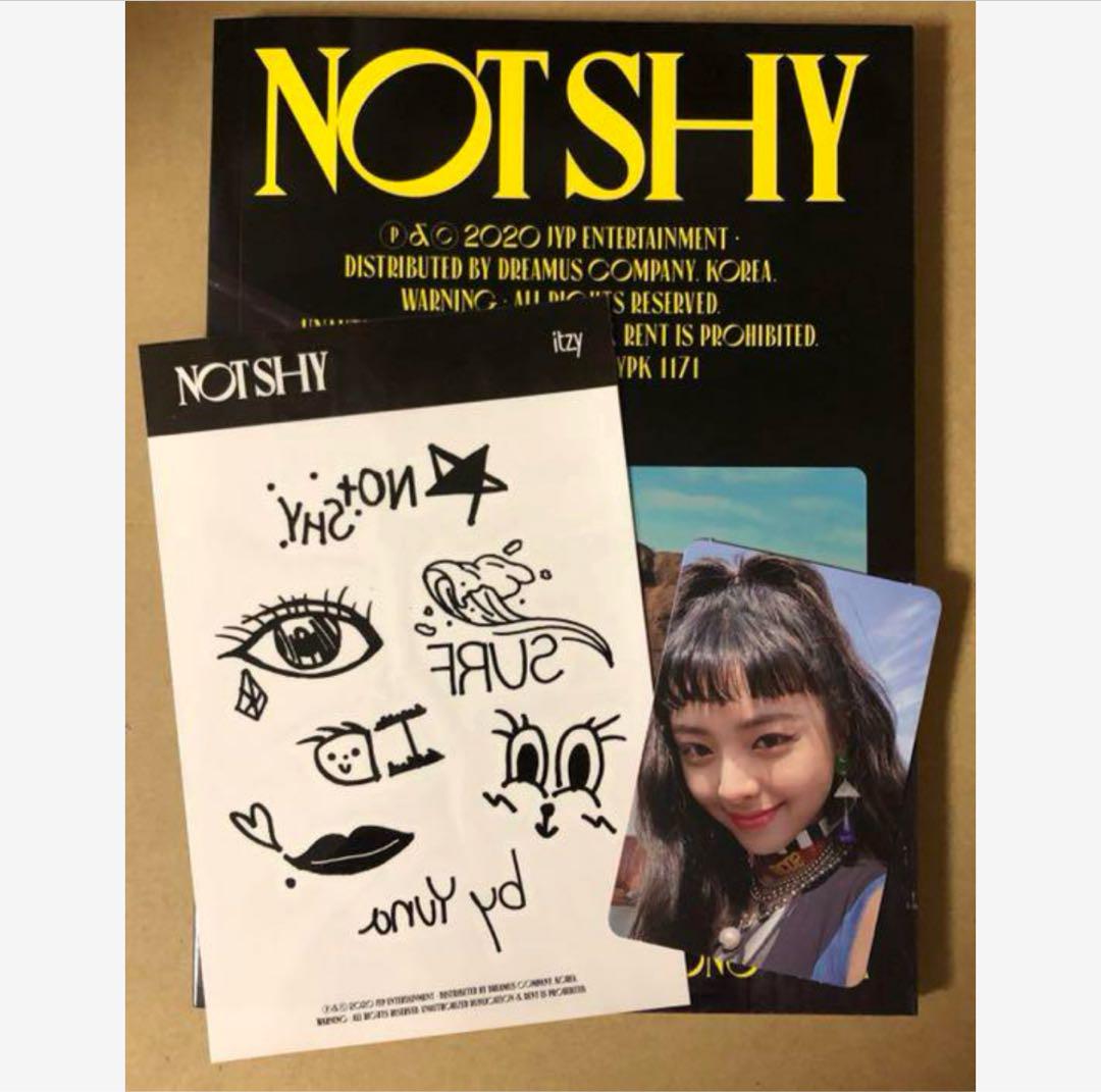 【全品送料無料】 SHY NOT ITZY アルバム セット タトゥーシール付き トレカ ユナ K-POP・アジア