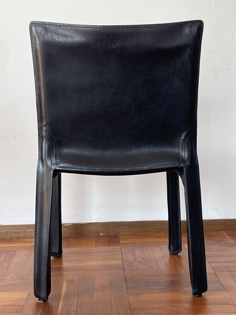 カッシーナ / Cassina キャブ アームレスチェア 412 CAB 黒