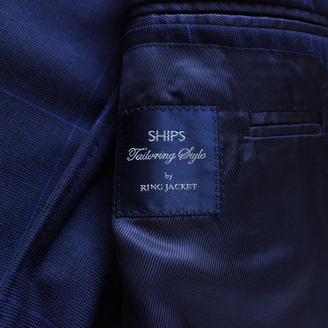 SHIPS RINGJACKET セットアップスーツ ネイビー Sサイズ ウール