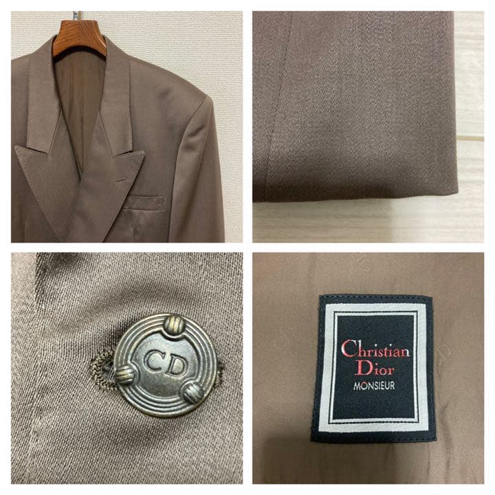 80s 90s◇Dior クリスチャン ディオール◇ダブル セットアップ スーツ
