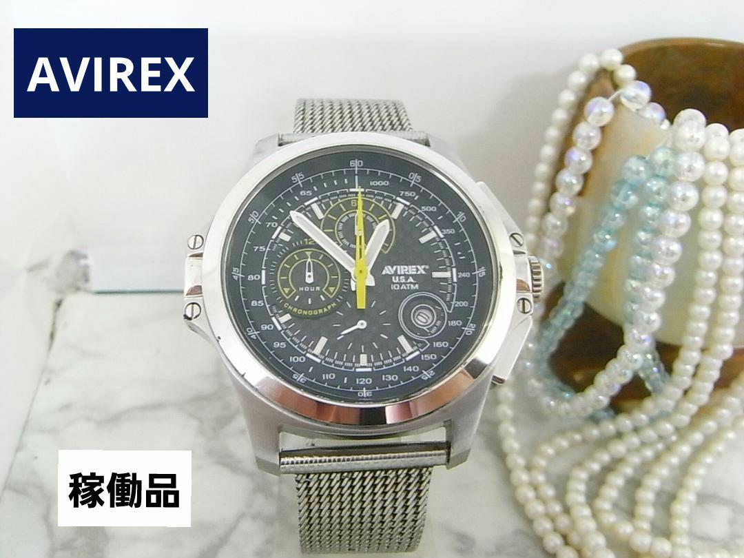 AVIREX　USA　アビレックス　クロノグラフ　メンズ　ウォッチ