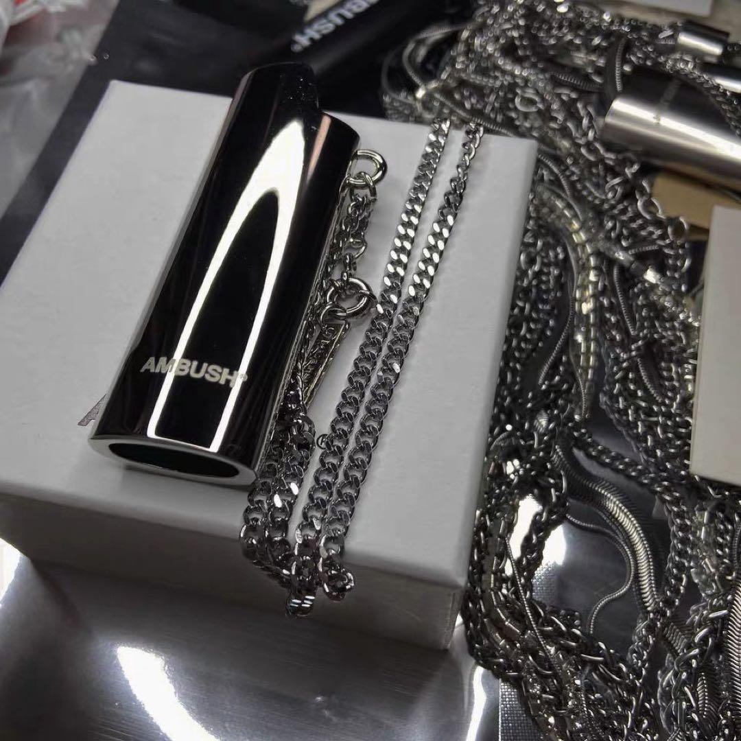 AMBUSH ライターケースネックレス ステンレススチール ユニーク