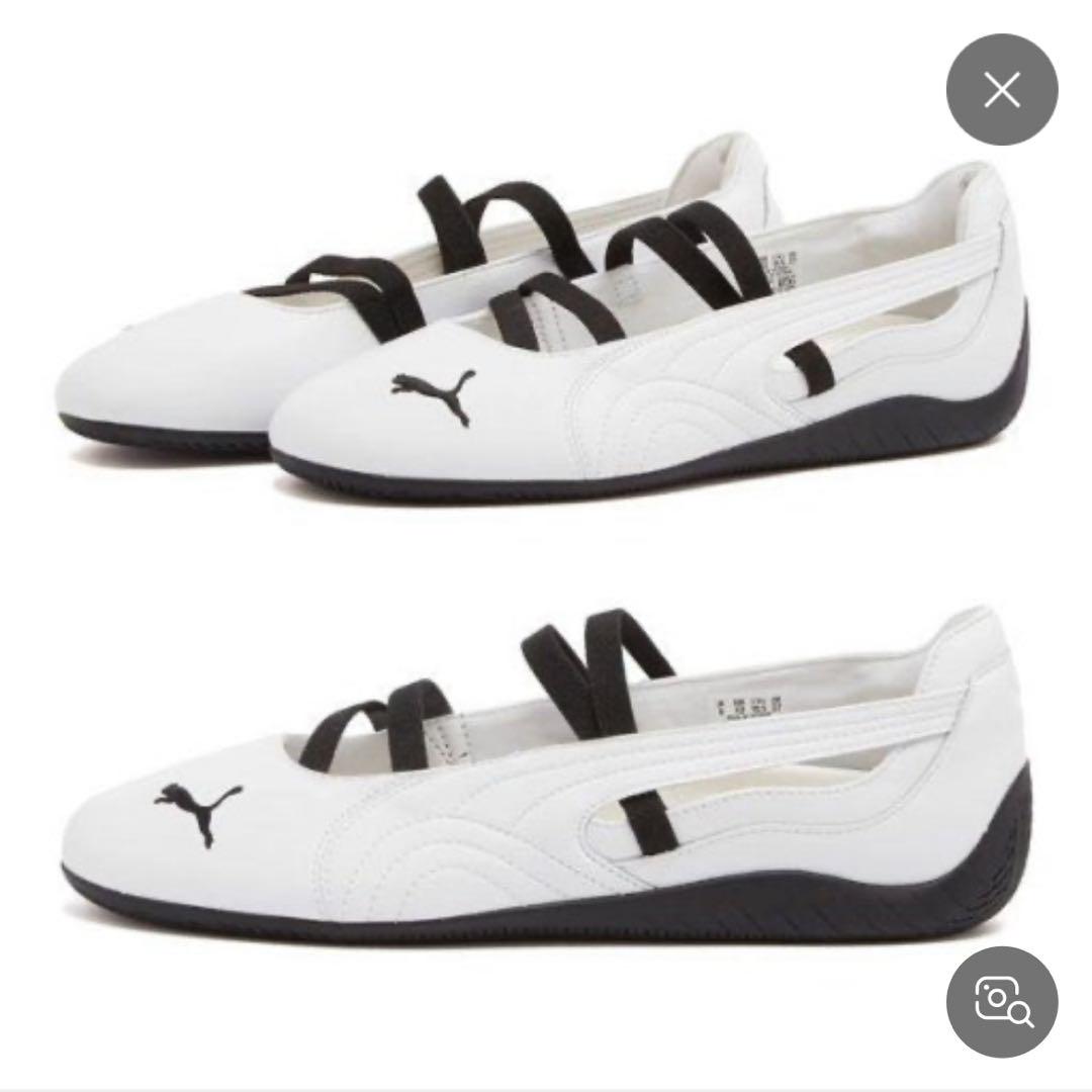 Pumaスピードキャットバレエシューズ ホワイト/ブラック
