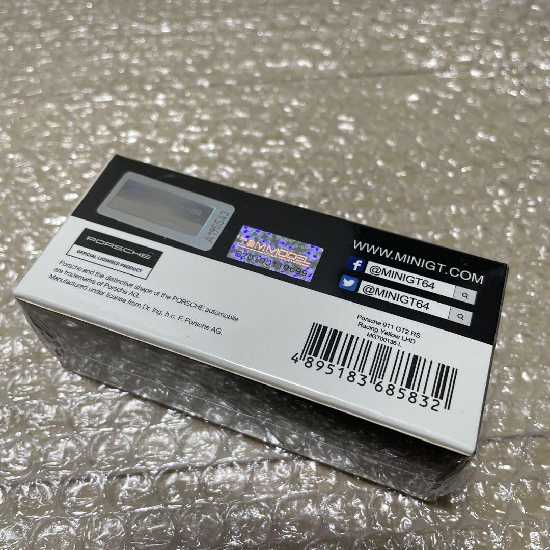 未開封レア品★mini GTポルシェPorsche911 GT2 RSイエロー★