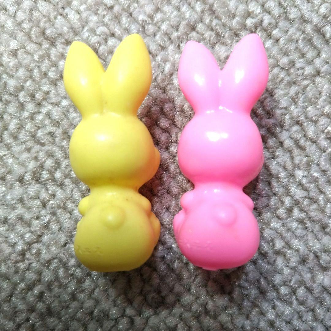 エスエス製薬 ピョンちゃん ソフビ指人形 2点組 レトロ 当時物
