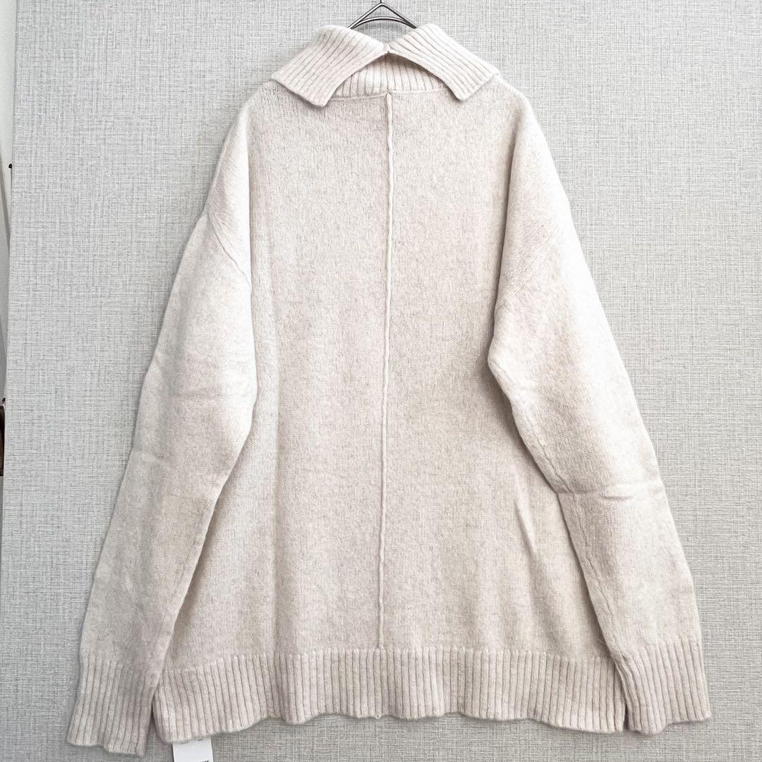 新品] 洗えるカシミヤ100%セーター ファー加工 4L 大きいサイズ