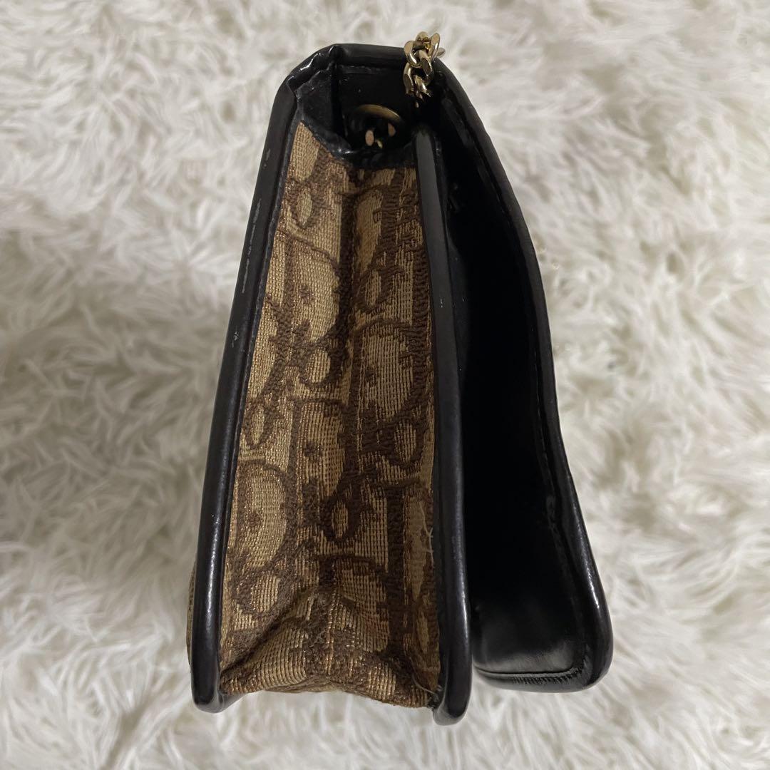 美品✨　Dior ディオール　2way トロッター柄　チェーン　オールド