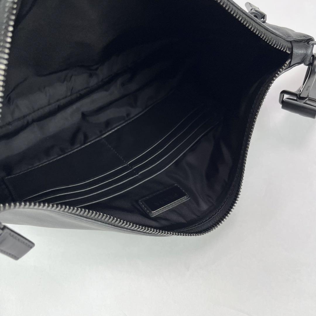 【美品 箱付】PRADA プラダ オールレザー セカンドバッグ クラッチバッグ 画像14