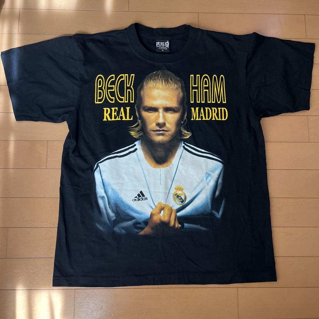 Beckham RealMadrid ベッカムサッカーTシャツ古着 レア貴重L
