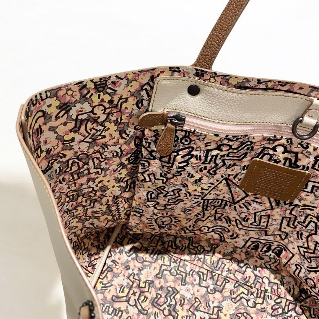 COACH × KEITH HARING コーチキースヘリング トートバッグ 白