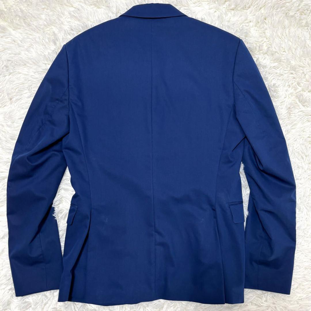 【極美品】Lサイズ ZARA マリンストライプ スーツ 青ブルー パイピング赤