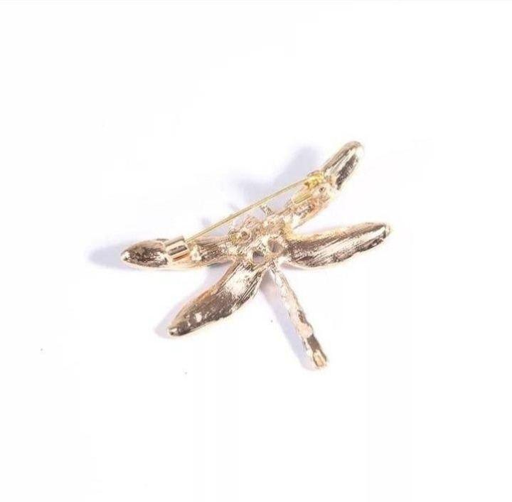 SALE/60%OFF】トンボ 縁起物 ブローチ ゴールド 蜻蛉 ライトストーン