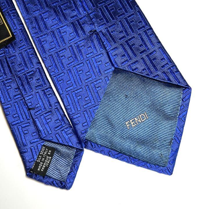 安い超歓迎 フェンディ ネクタイ シルク100% ズッカ 総柄 刺繍 ブルー 509 rEa4Y-m76740560310 限定品格安