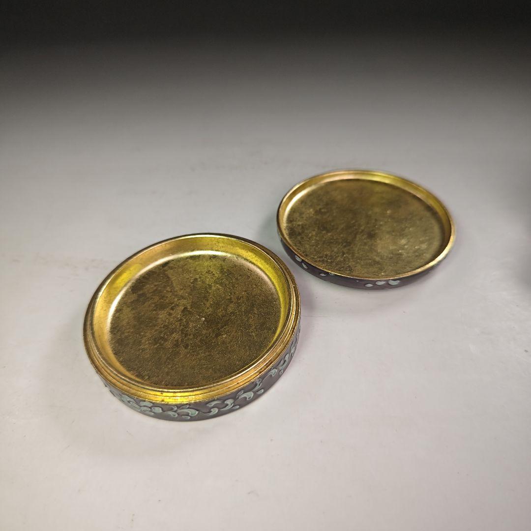 ウ273 香合『中村翠嵐』『紫交趾　唐草　香合　共箱』茶道具 ウ273 香合『中村翠嵐』『紫交趾 唐草 香合 共箱』茶道具 - メルカリ