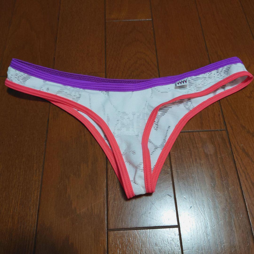 超大特価 Wicked Weasel 白花柄 シースルーセパレート水着ブラジリアン 水着・ラッシュガード