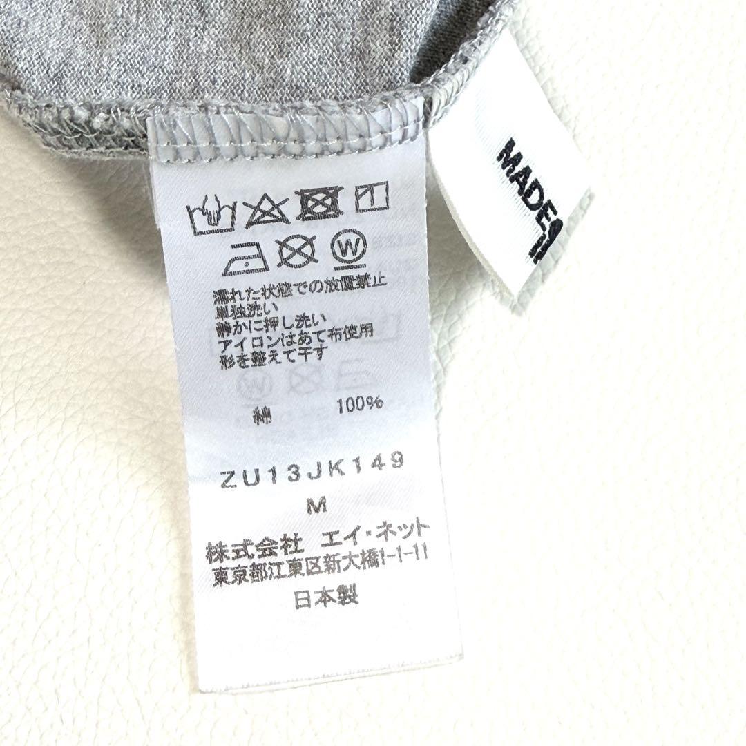 ズッカ コットン ドット Tシャツ グレー