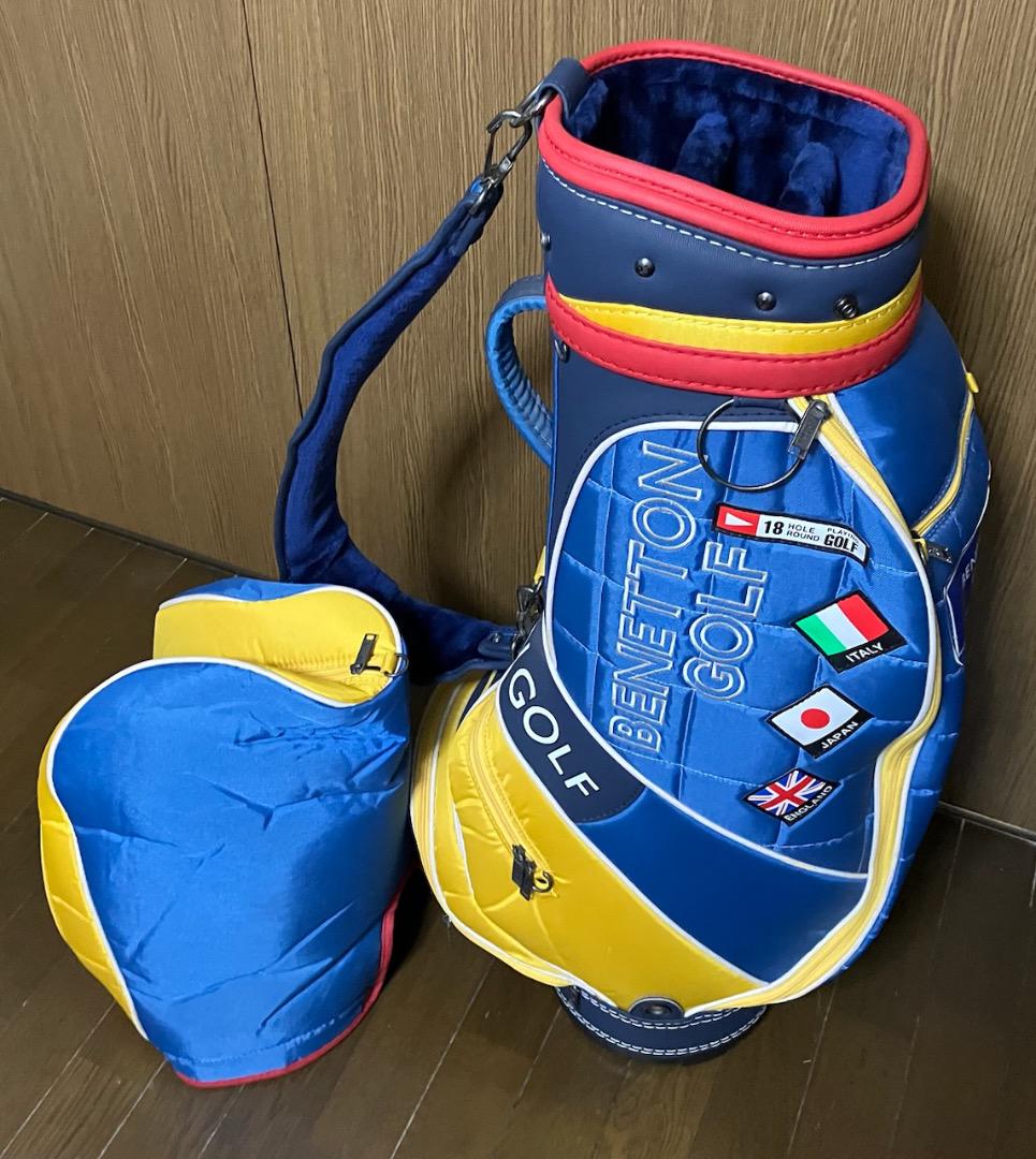 【美品】ベネトン キャディバッグ　カートタイプ　6分割 軽量 ブルー