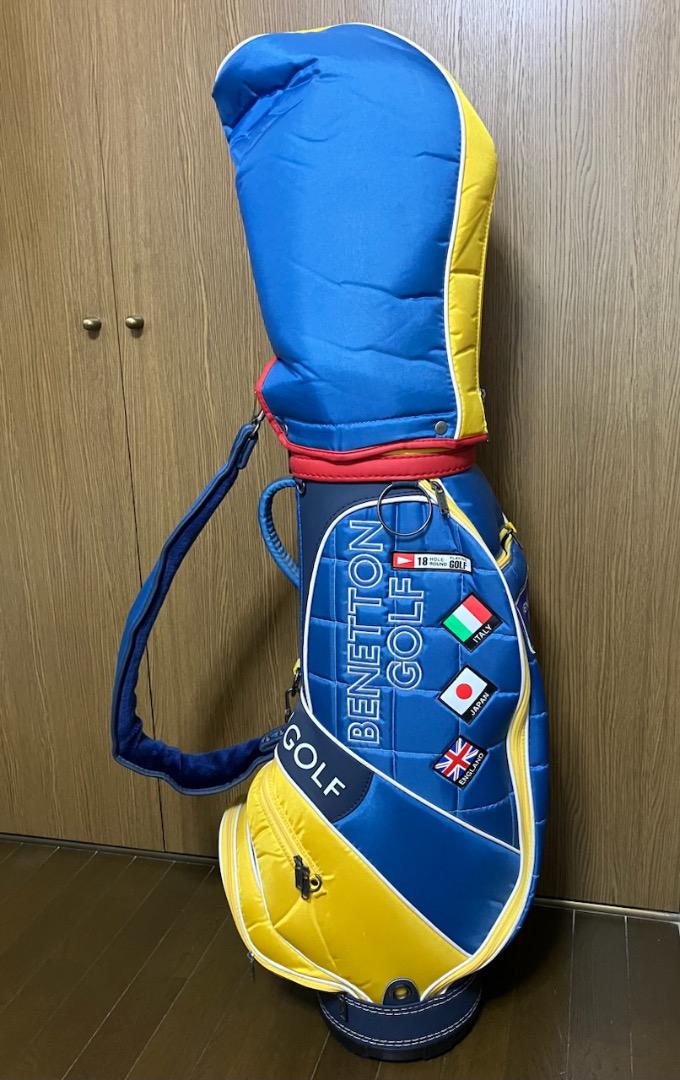【美品】ベネトン キャディバッグ　カートタイプ　6分割 軽量 ブルー
