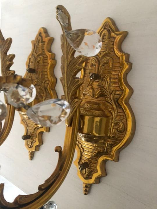 アンティーク＊ゴールド ブラケット＊クリスタル