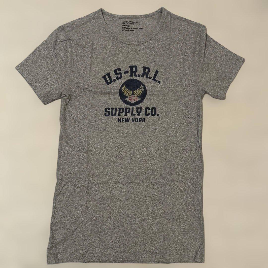 美品 Lサイズ RRL ダブルアールエル Tシャツ USA製 グレー 美品 Lサイズ RRL ダブルアールエル Tシャツ USA製 グレー