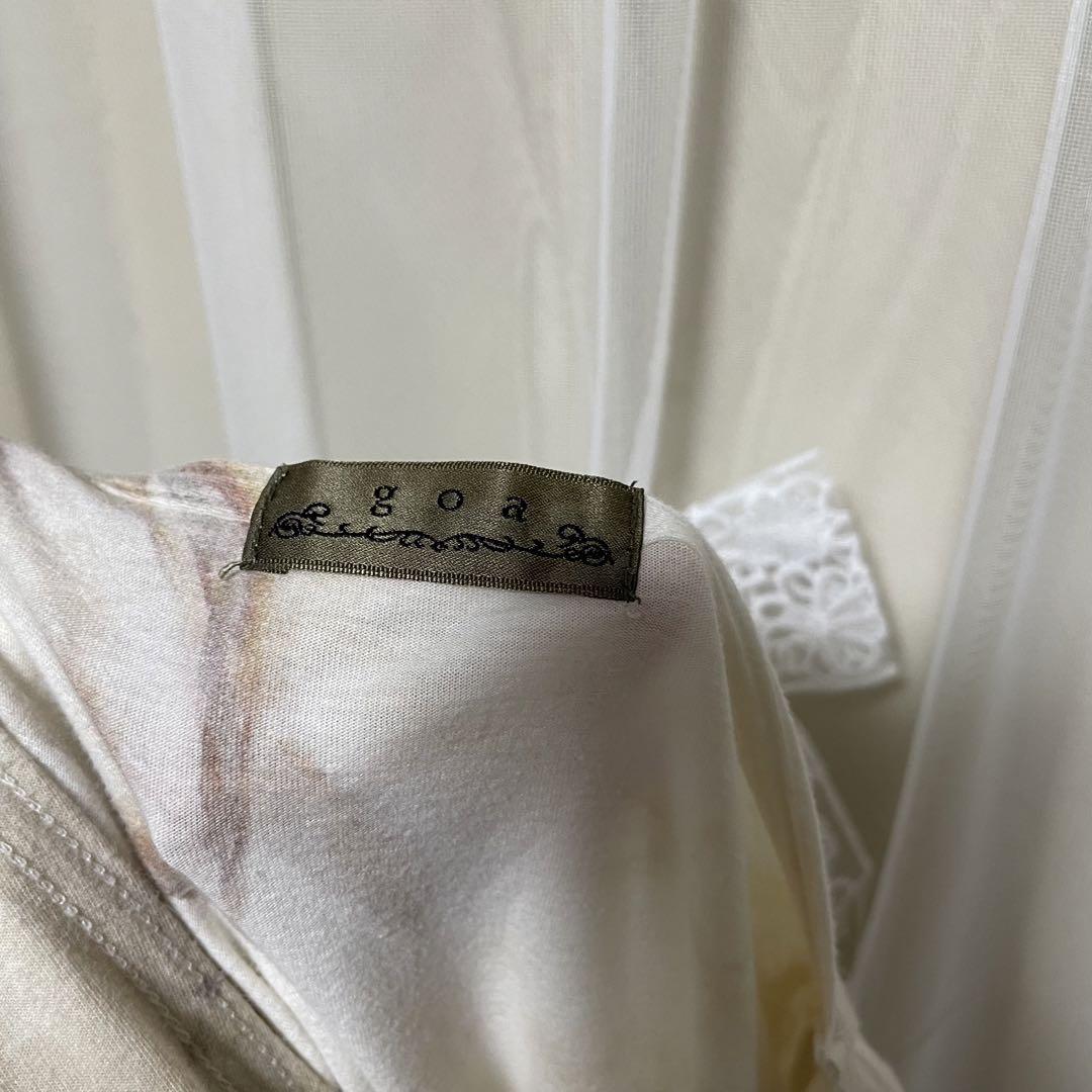 goa   半袖Tシャツ　羽根プリント　フェアリーグランジ