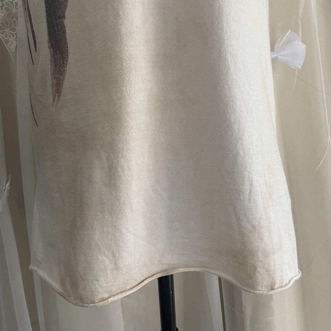 goa   半袖Tシャツ　羽根プリント　フェアリーグランジ