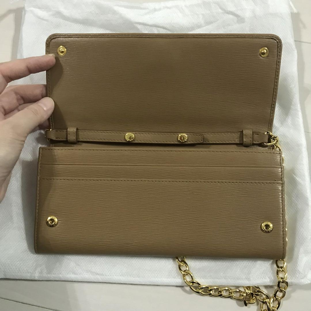 専用です！PRADA チェーンウォレット　VITELLO MOVE キャメル