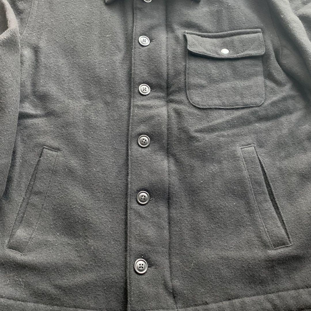 90s〜 OLD NAVY ウールメルトン A-2デッキジャケット ブラック