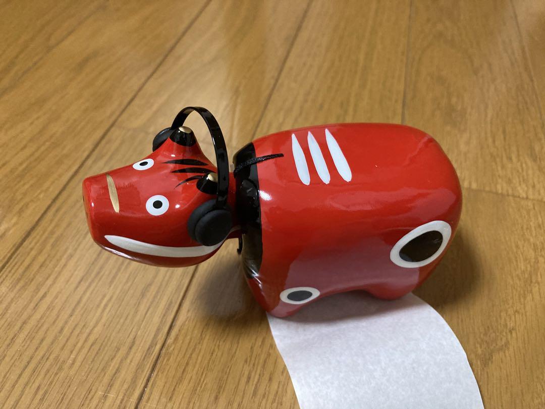 【新品】ヘッドフォンべこ 2号サイズ 野沢民芸 直営店限定 ヘッドフォンべこ 赤べこ