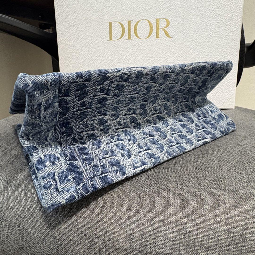 新品同様 Dior ブックトート×デニム ミディアム トートバッグ