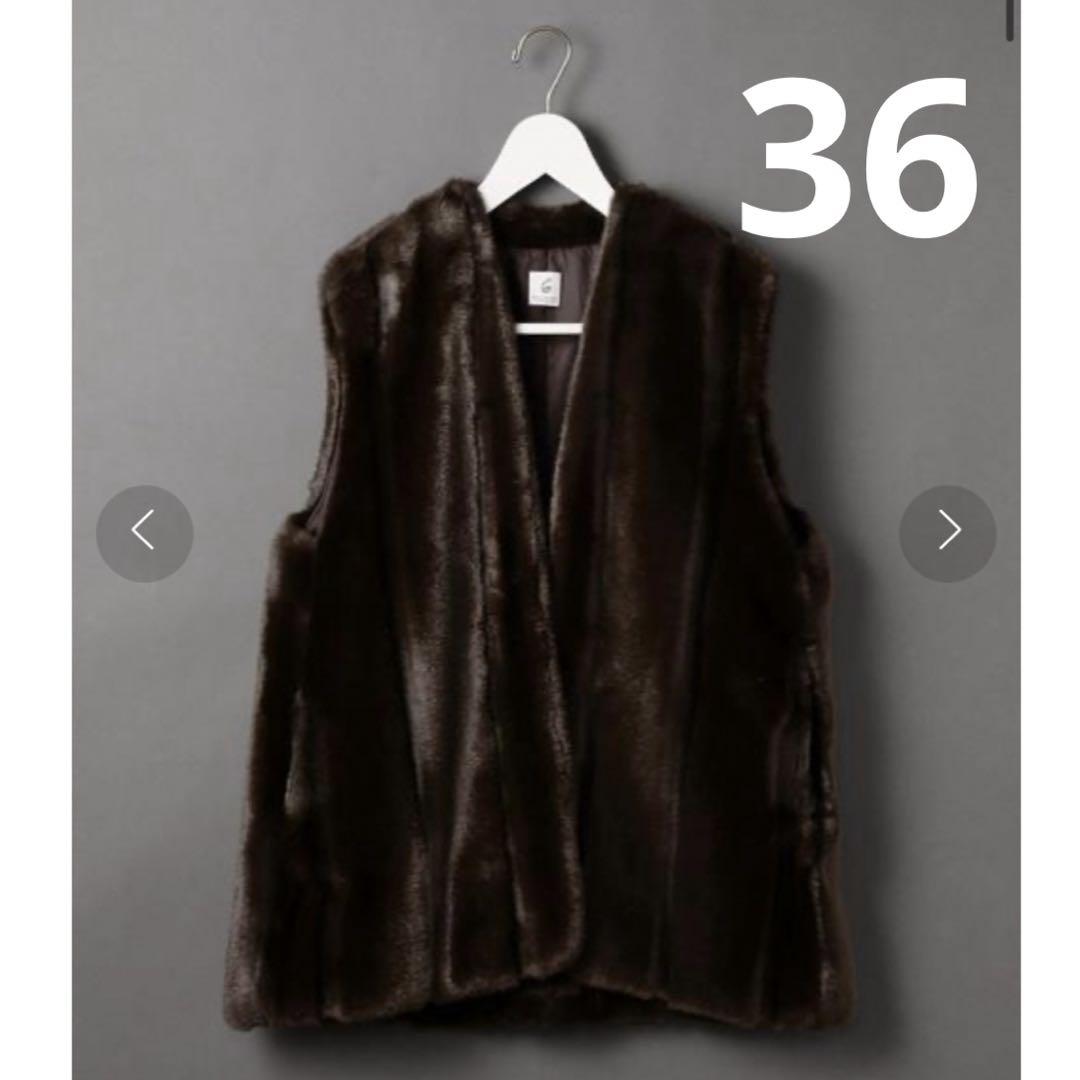 6 ROKU FAKE MINK FUR VEST　36