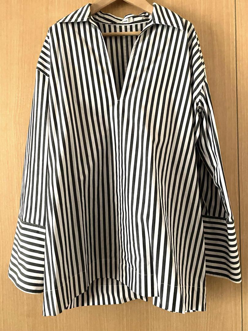 トップス CLANE clane DEEP SKIPPER OVER SHIRT