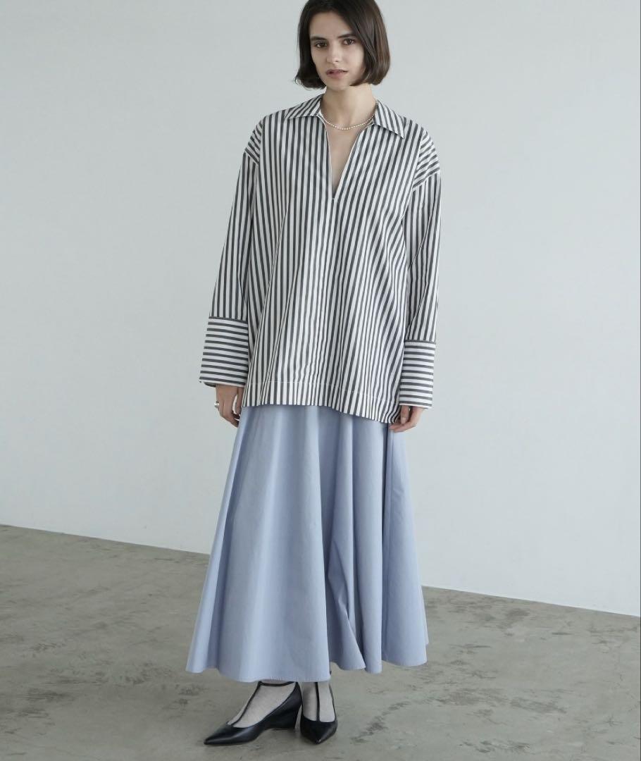 トップス CLANE clane DEEP SKIPPER OVER SHIRT