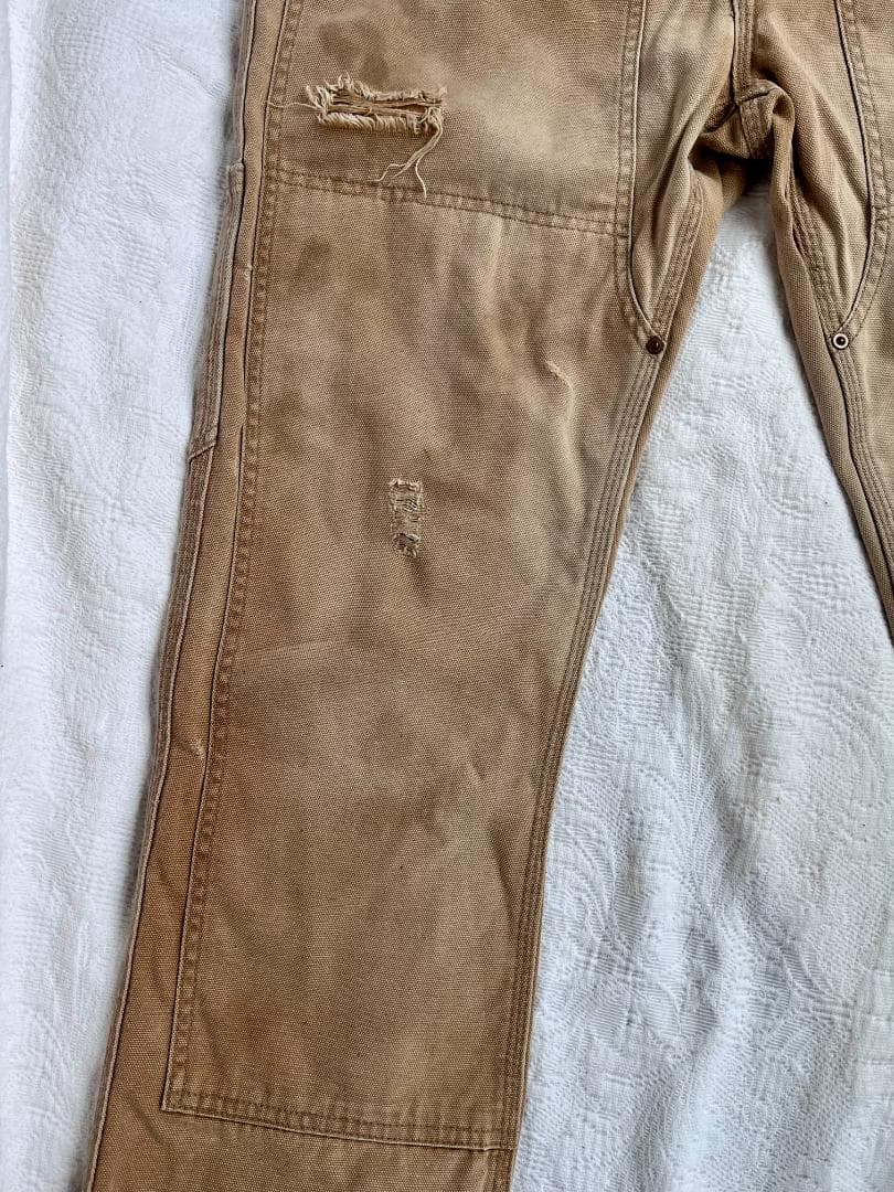 RRL USA製 ダック地 ダブルニー リペア ペインターパンツ 34x34