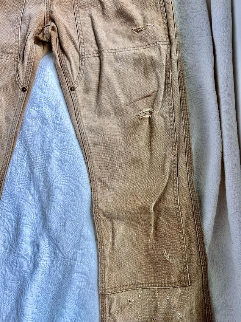 RRL USA製 ダック地 ダブルニー リペア ペインターパンツ 34x34