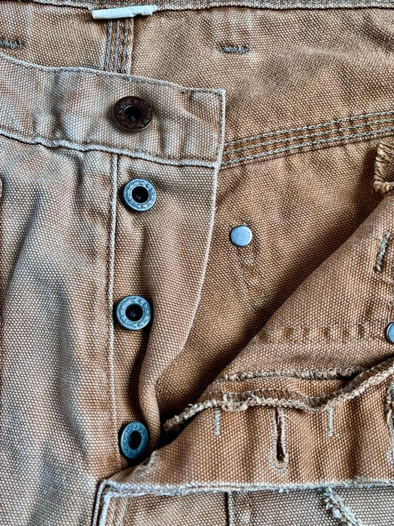 RRL USA製 ダック地 ダブルニー リペア ペインターパンツ 34x34