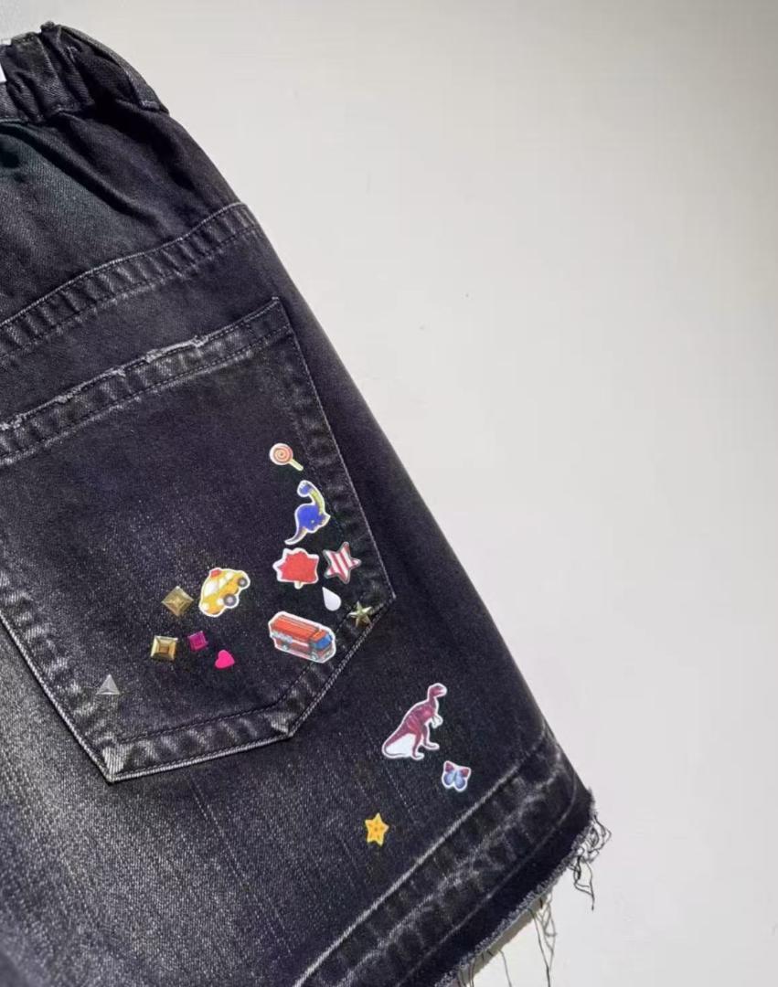 MIHARA YASUHIRO 刺繍入りブラックショートパンツ M MIHARA YASUHIRO 刺繍入りブラックショートパンツ M - メルカリ