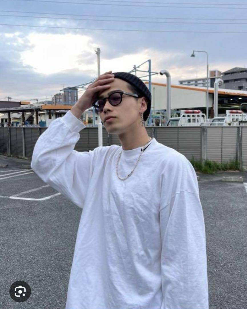 【希少】コムドット やまと着 ナイキ 90s ロンT モックネック ネイビー M