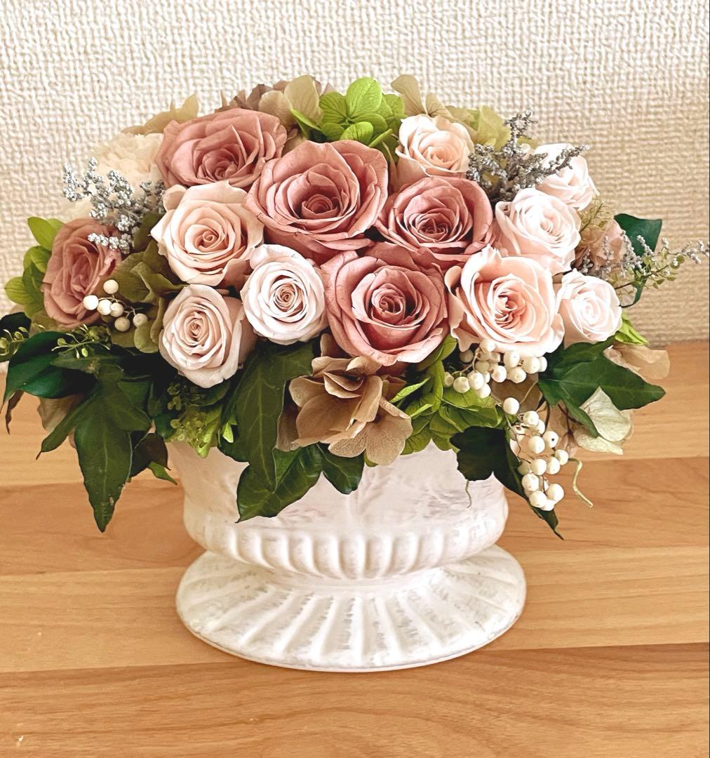 ゜..華やかなプリザーブドフラワー アンティーク