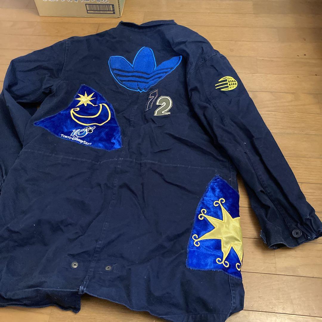 ネイビー　アーミージャケット　M adidas 補修　ソーサラハット