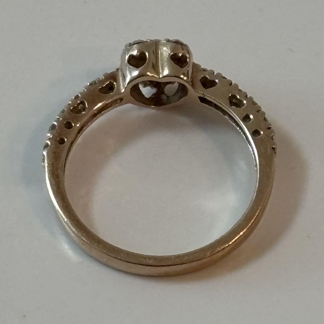 K18ピンクゴールド ダイヤモンドリング 指輪 0.40ct ハート 12号 箱