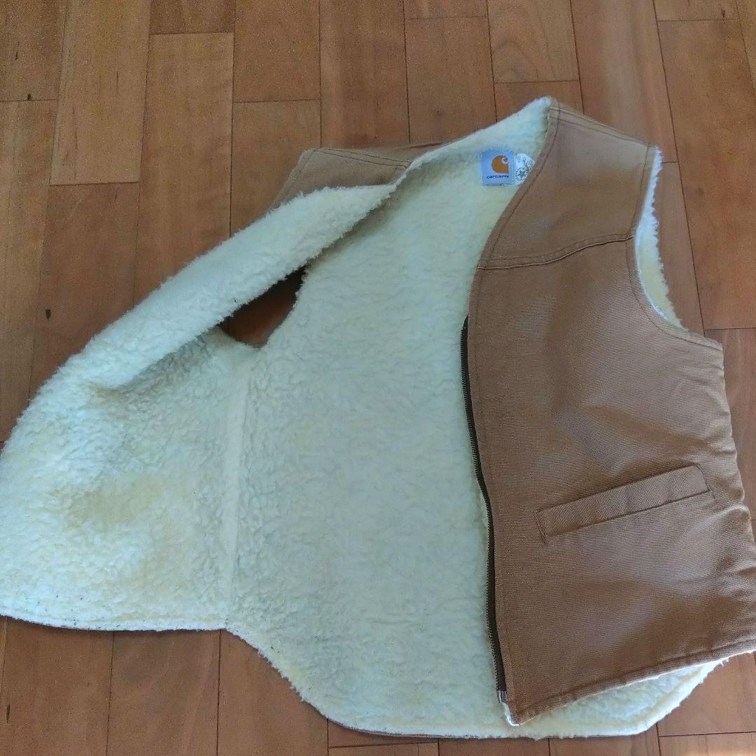 Carhartt　カーハート　ベスト　Mサイズ　ダック生地　ボア裏地