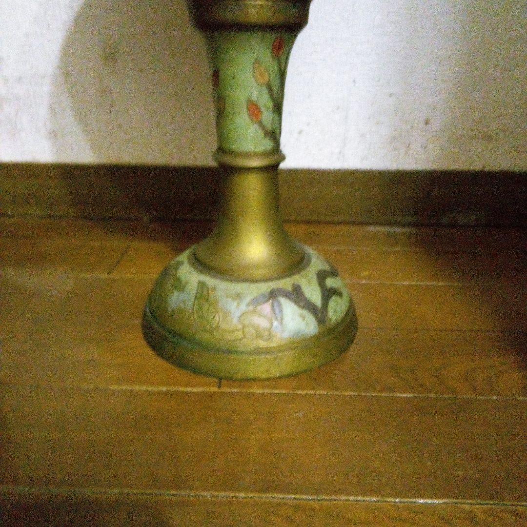 中国古玩 銅製七宝 花鳥紋様 花瓶