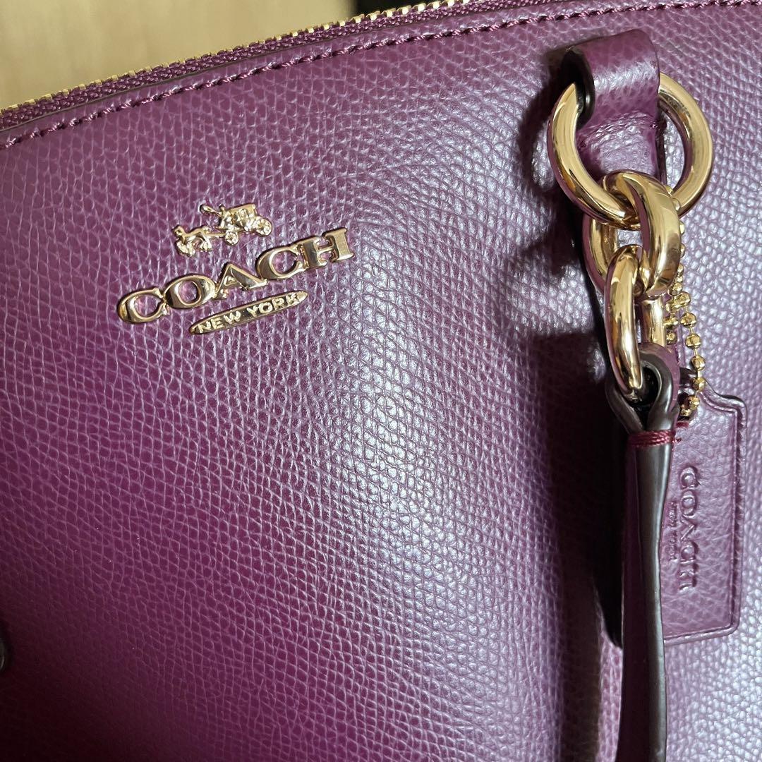 coach ハンドバッグ ショルダーバッグ 紫 - メルカリ