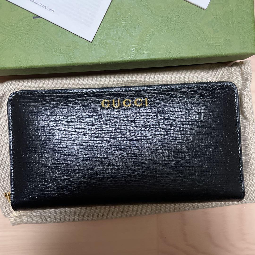 [新品未使用] GUCCI スクリプト ジップアラウンドウォレット