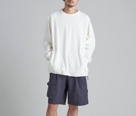 新品　25ss NANGAナンガ　オーバーサイズロンＴ　白　L