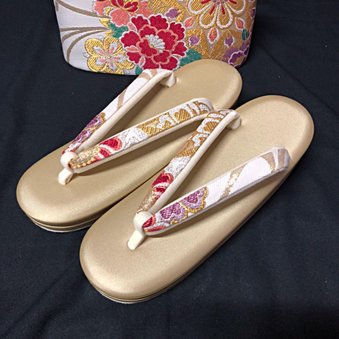 沸騰ブラドン□新品□新作□厚底□帯地□草履バッグセット□振袖フル