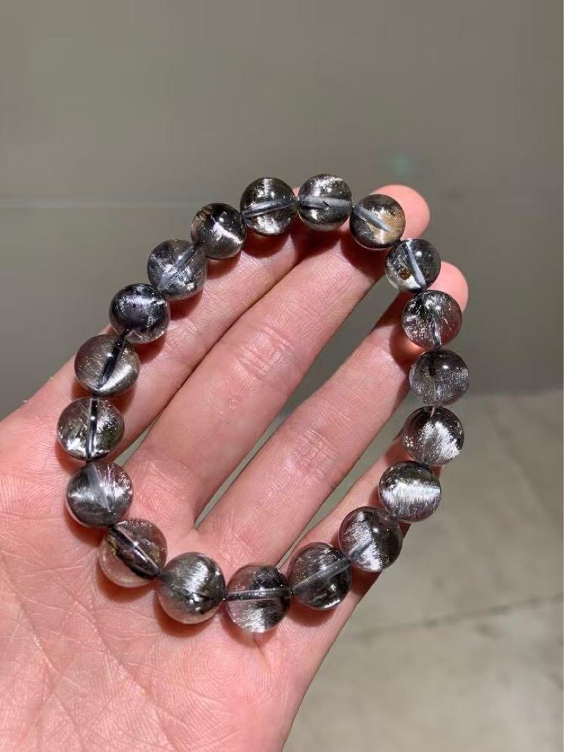 ⭐︎【高級】プラチナタイチンルチルクォーツ ブレスレット 10.5mm
