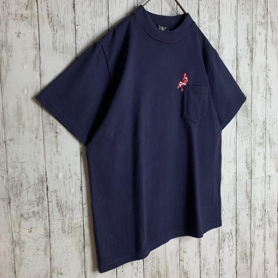 激レア】ヒステリックグラマー☆刺繍ヒスガールロゴ ポケット付T