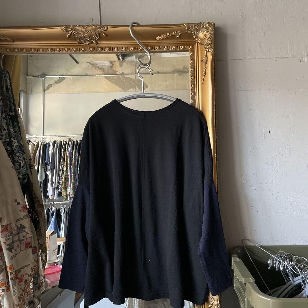@ pas de calais パドカレ 花柄 総柄 ブラウス シャツ 長袖 青 pas de calais パドカレ 花柄 総柄 ブラウス シャツ 長袖 青